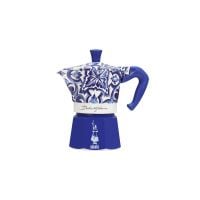 Bialetti Dolce & Gabbana Mediterranean Blue Moka Express Espresso Maker, 3 Cups