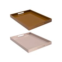Mojoo Lux Rectangular Lacquer Tray with Handles, 37x49 cm