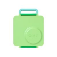 OmieLife OmieBox Kids Bento Box with Insulated Thermos, Apple Green