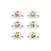 Portmeirion Exotic Botanic Garden Teacups and Saucers, Set of 6