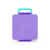 OmieLife OmieBox Kids Bento Box with Insulated Thermos, Purple Plum