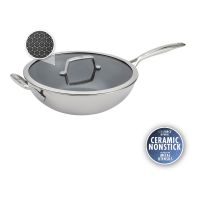 ZWILLING Peak Ceramic Hybrid Non-Stick Wok, 30cm