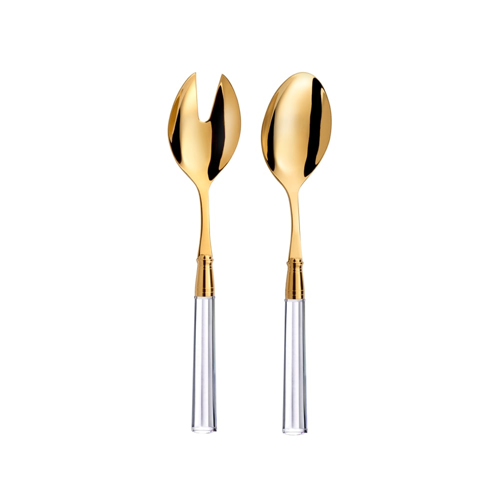 Capdeco Doric Gold Salad Servers, Set of 2