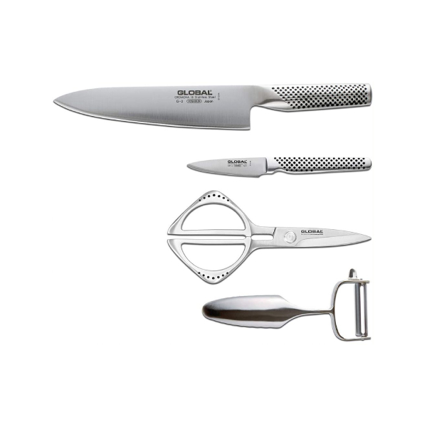 طقم 4 قطع سكاكين أساسية، كلاسيك، جلوبال