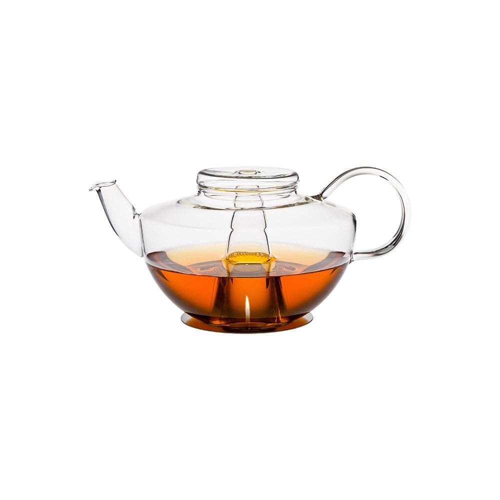 ابريق شاي زجاجي مع سخان شمعة، 1.2 ليتر، لوموس، ترندجلاس جينا