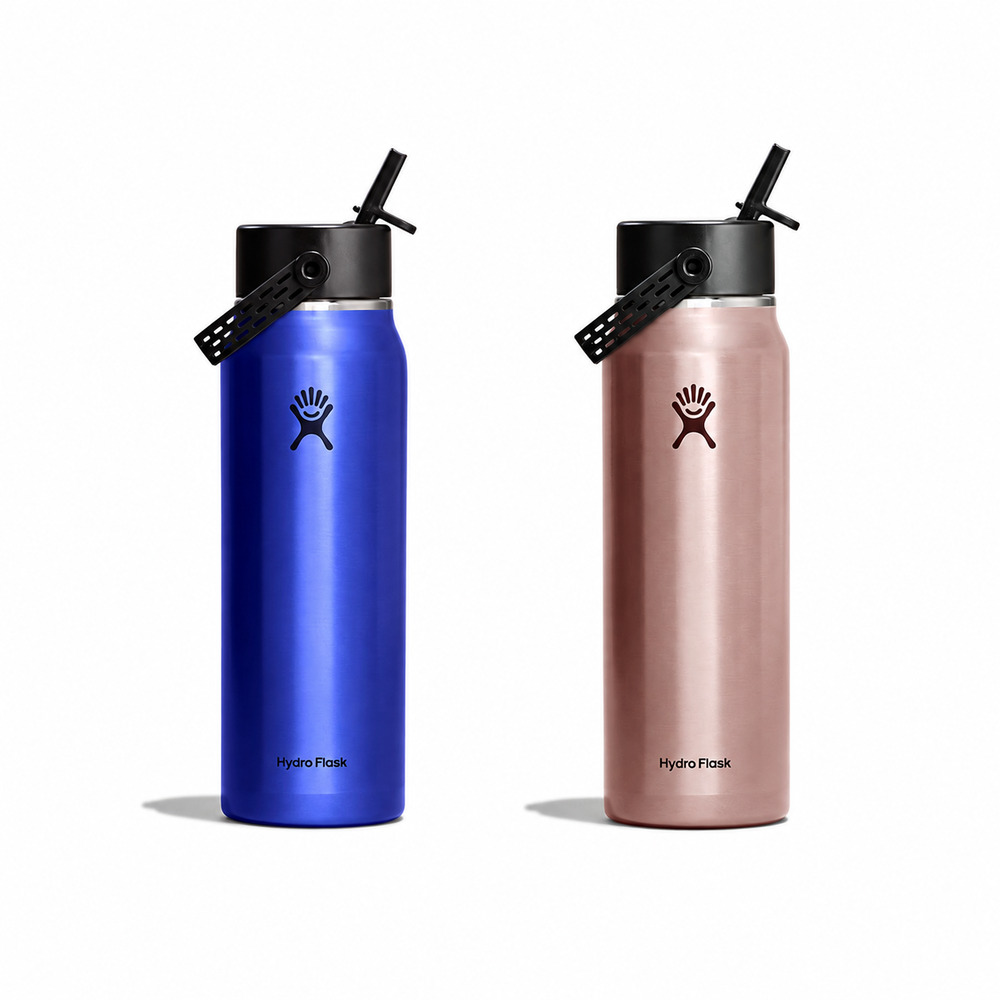 Hydro Flask Lightweight Wide Mouth Insulated Bottle with Straw Cap, 950ml