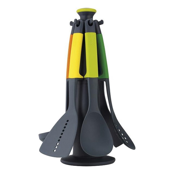 طقم 7 قطع أدوات المطبخ ملونة مع حاملة، اليفايت، جوزف جوزف