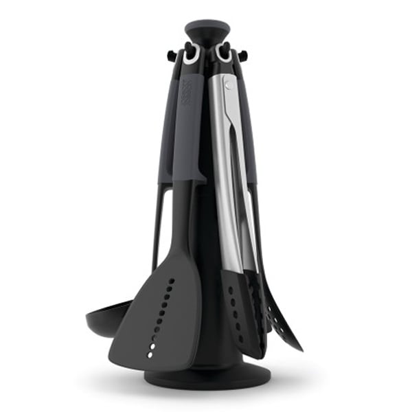 طقم 7 قطع أدوات المطبخ مع حاملة وملقط، اليفايت، جوزف جوزف