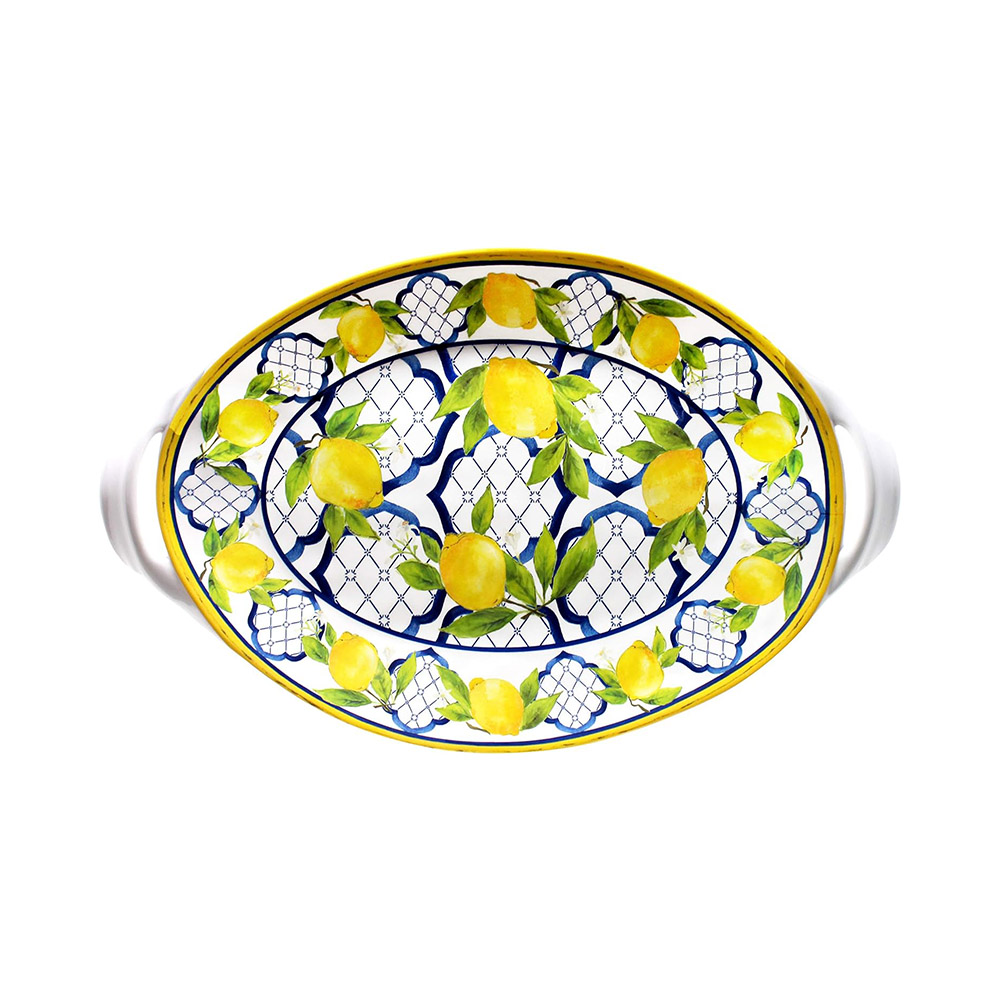 صينية بيضاوية مع مقابض، باليرمو، لو كادو