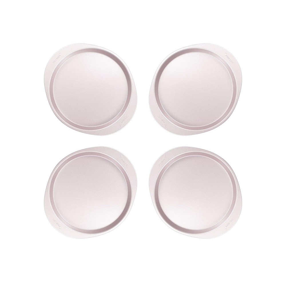 طقم 4 قطع قوالب كيك طبقات، 20 سنتم، مانع للالتصاق، شيفمايد