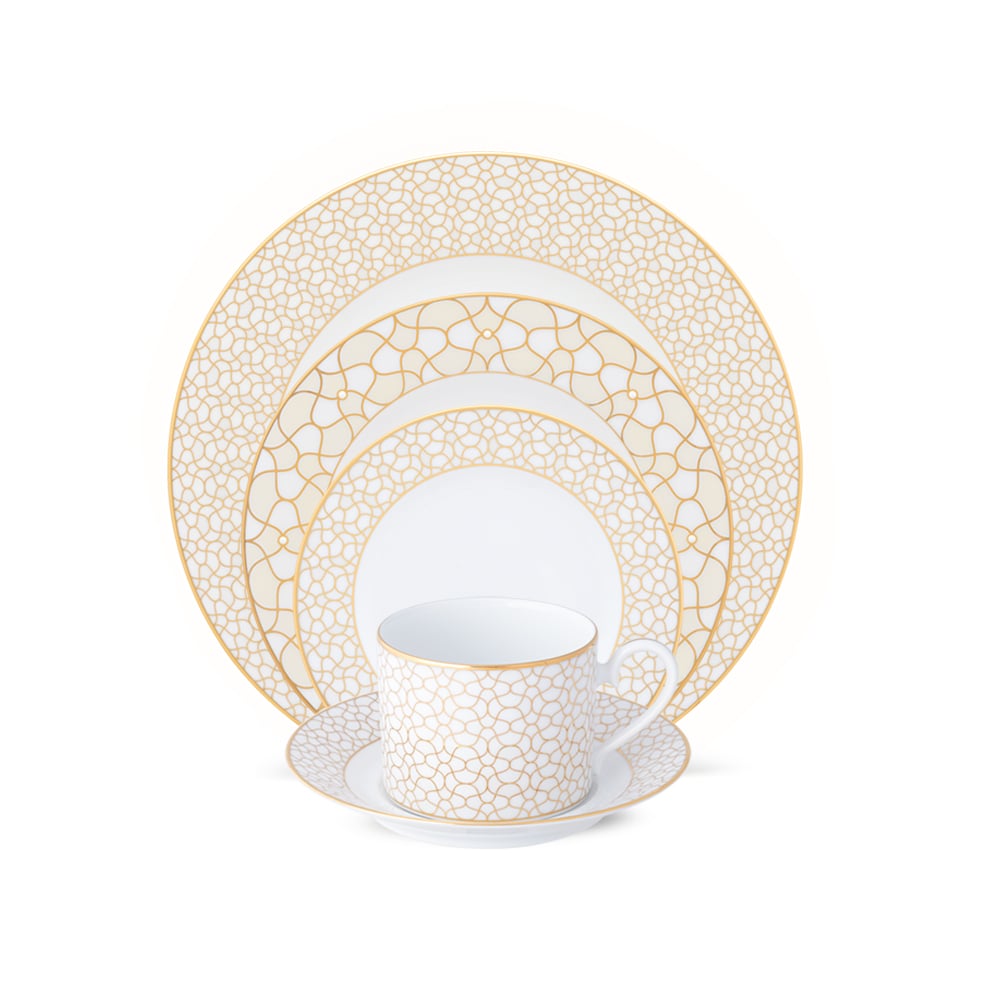 Noritake Ripple Gold Dinnerware, Set of 33