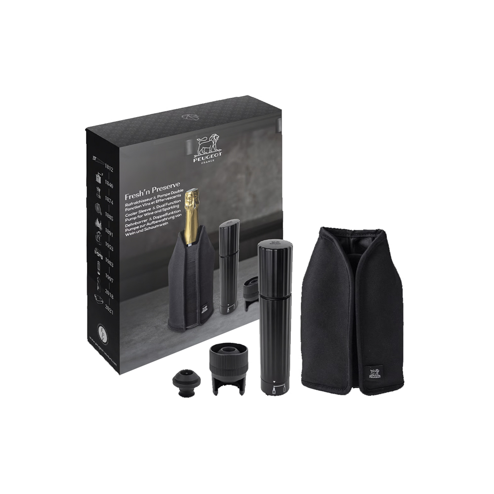 حافظة تبريد زجاجات مع مضخة تفريغ هواء، فريش إن بريسيرف، بيجو