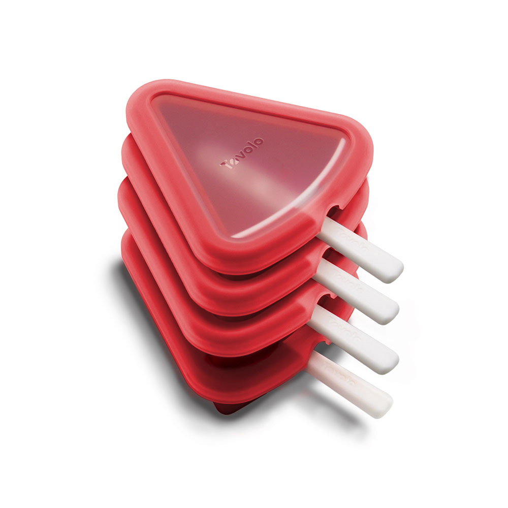 طقم 4 قوالب آيس كريم متداخلة، تصميم شريحة بطيخ مثلثة، توفولو