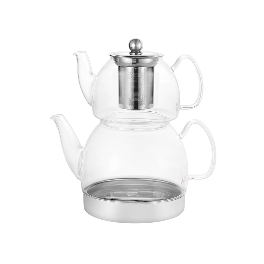 ابريق شاي زجاج مزدوج أورا، شافر