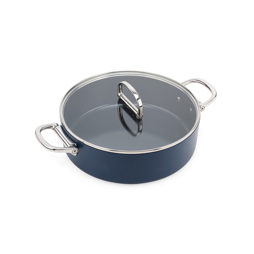 كسرولة منخفضة مع غطاء ومقابض قابلة للطي، 28 سنتم، سبايس، جوزف جوزف