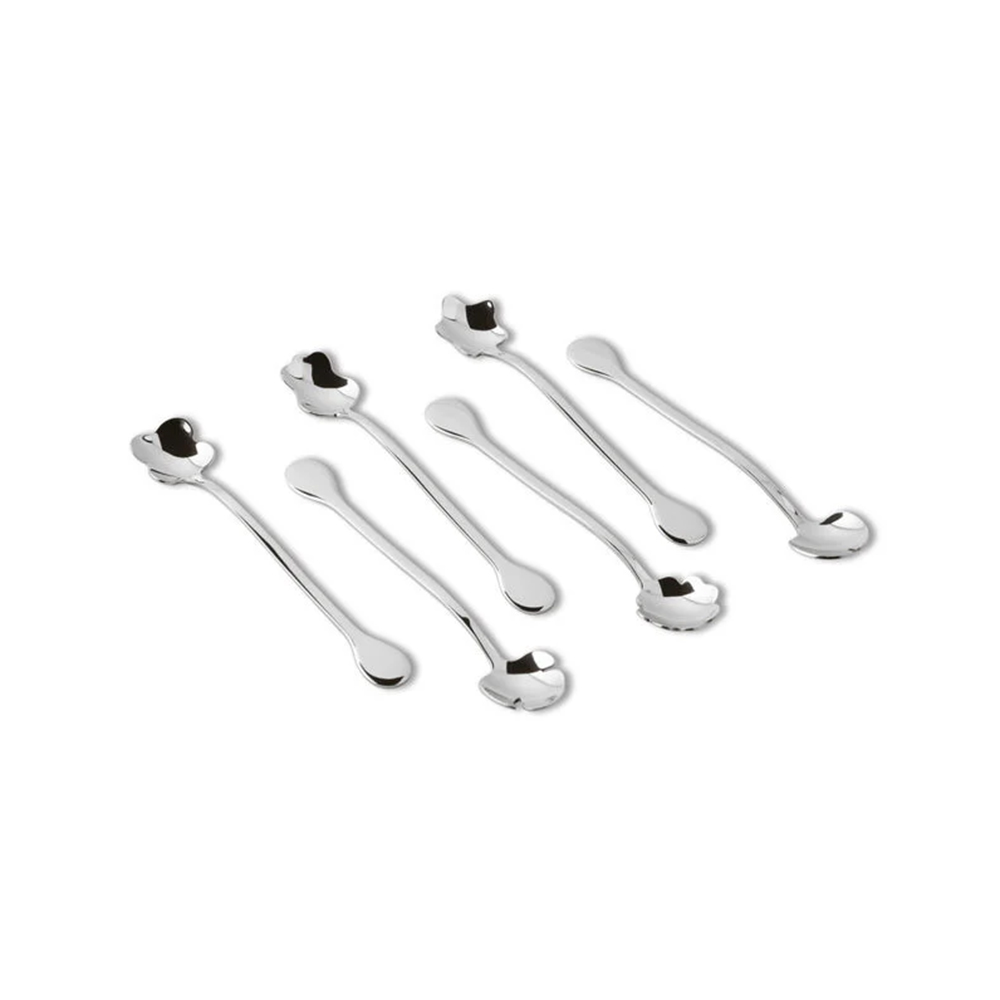 طقم 6 ملاعق بشكل ورود، فلاور، سامبونيت