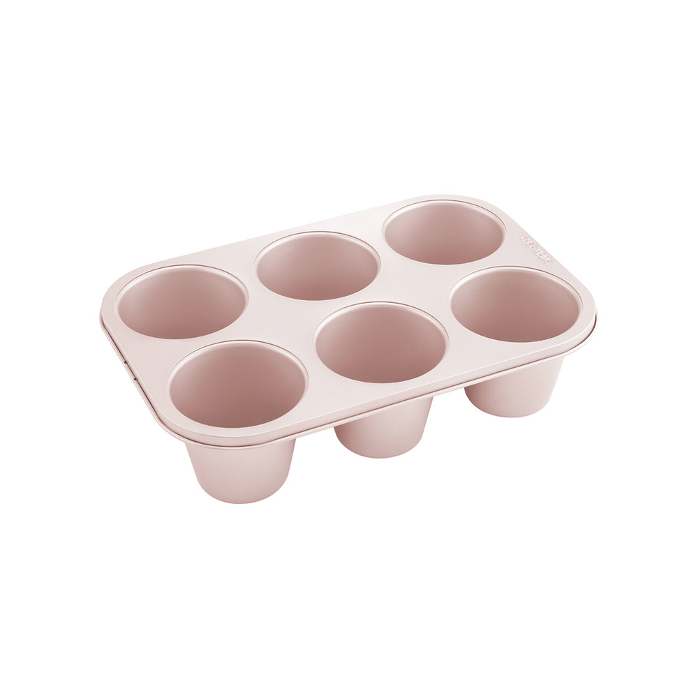 صينية مافن 6 قطع كبيرة جامبو، مانعة للالتصاق، شيفمايد