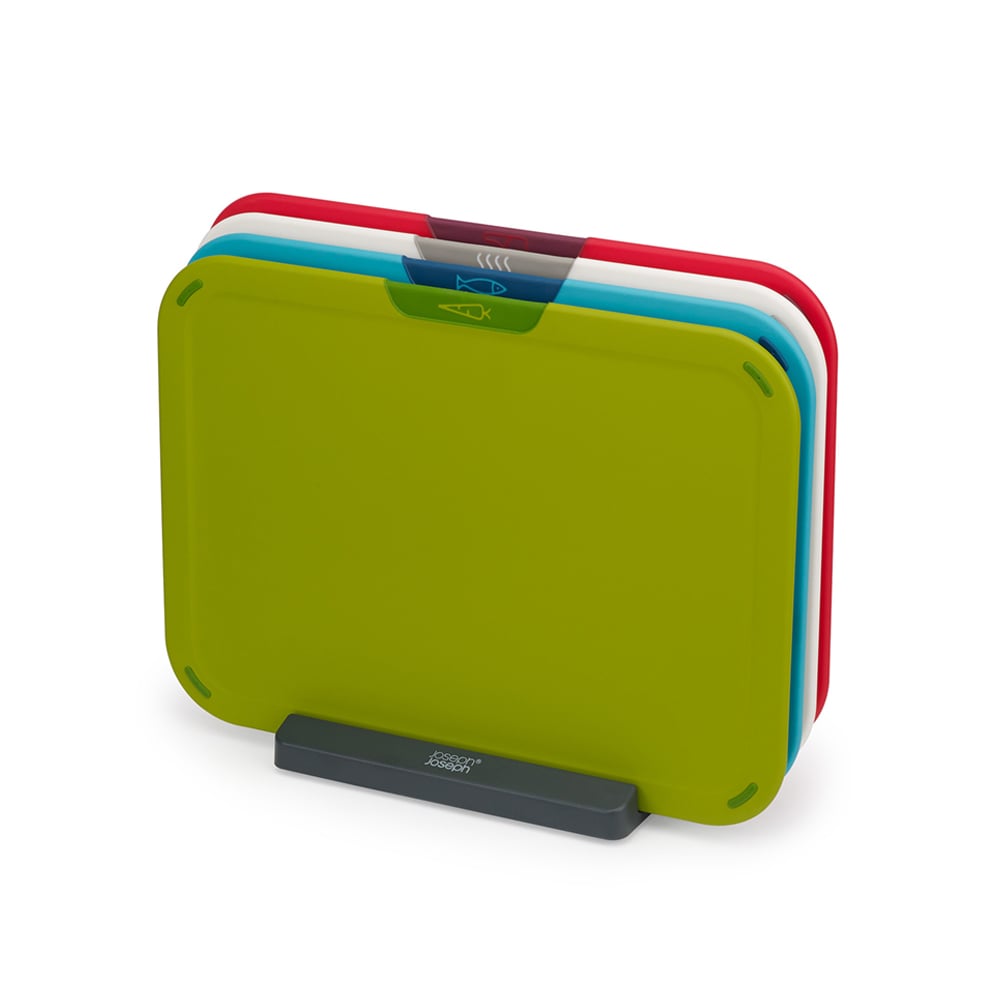 طقم 4 ألواح تقطيع مع حاملة، ديو، جوزف جوزف