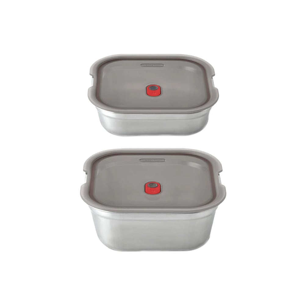 علبة توضيب طعام مربعة مناسبة للميكروويف، بلاك آند بلم