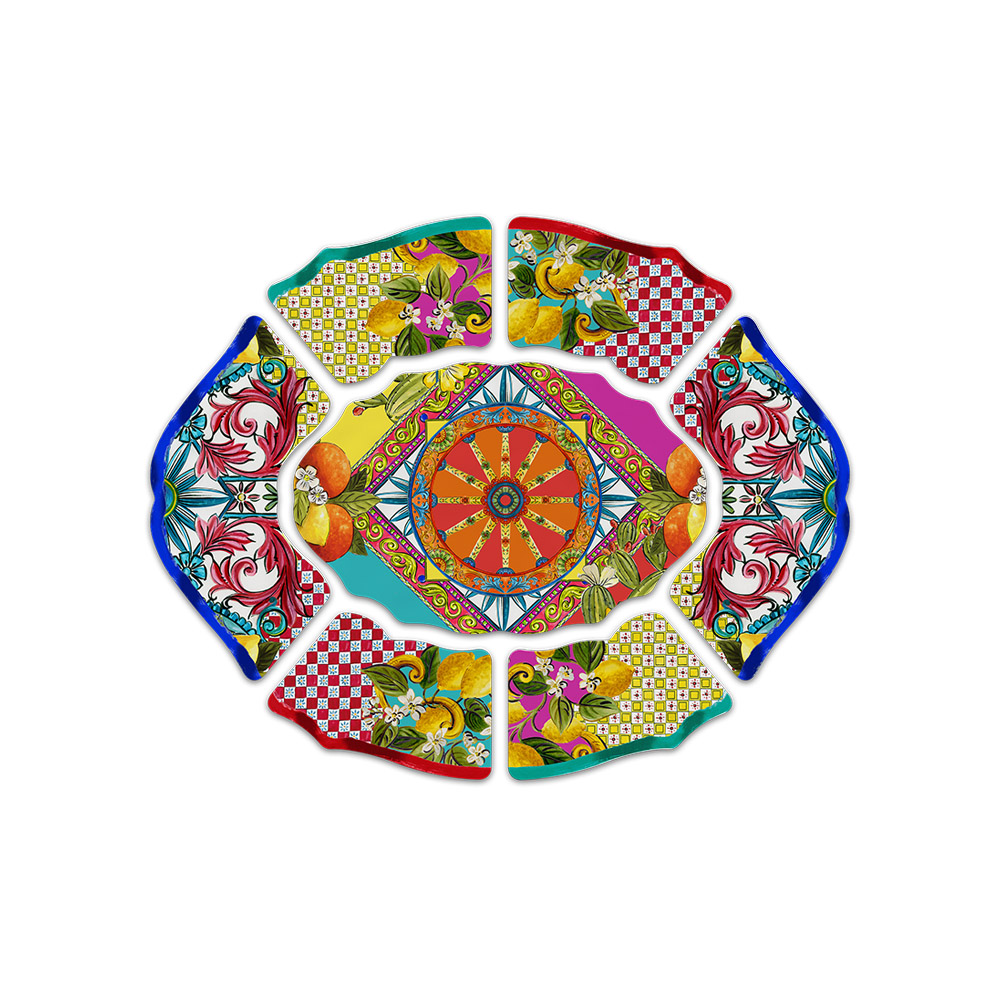 Baci Milano Ortigia Appetizer Dishes, Set of 7