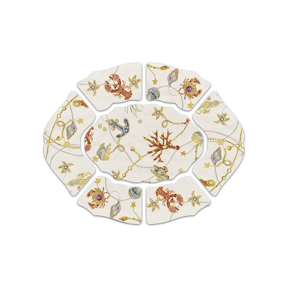 Baci Milano Portofino Appetizer Dishes, Set of 7