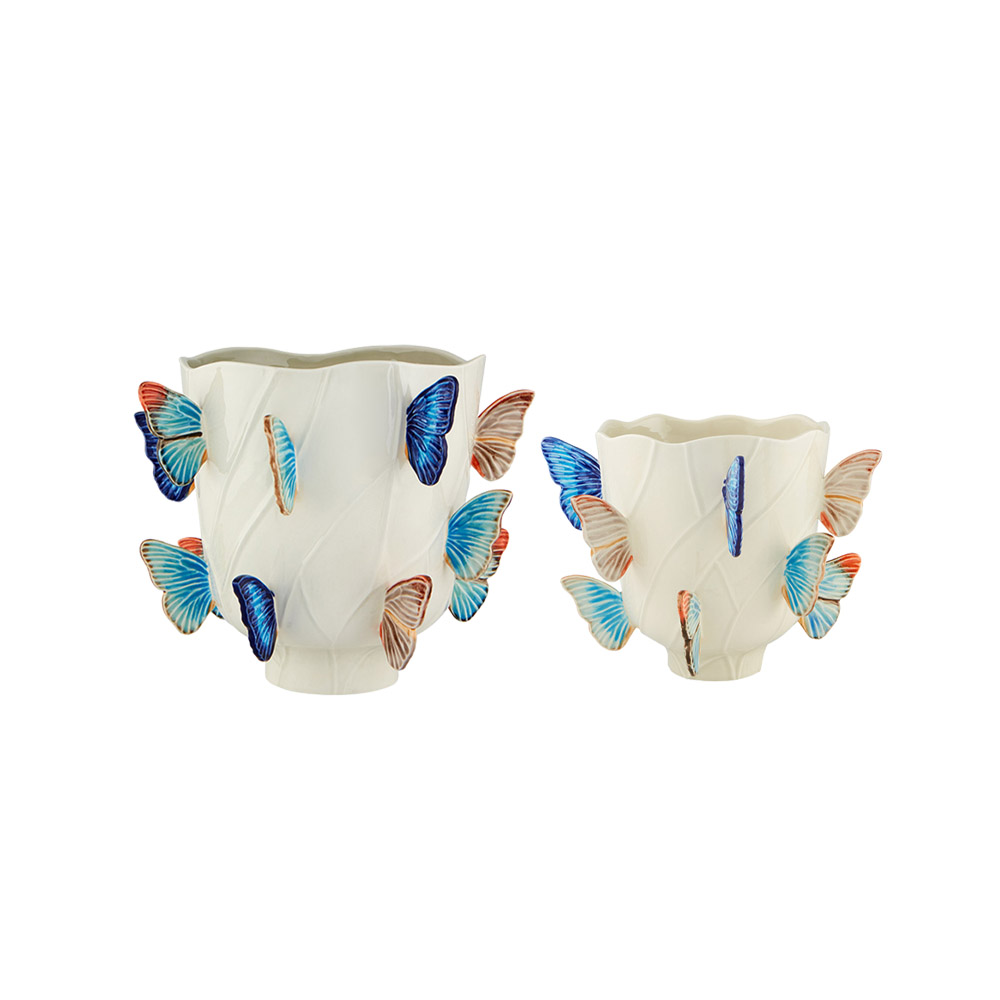 Bordallo Pinheiro Cloudy Butterflies Vase