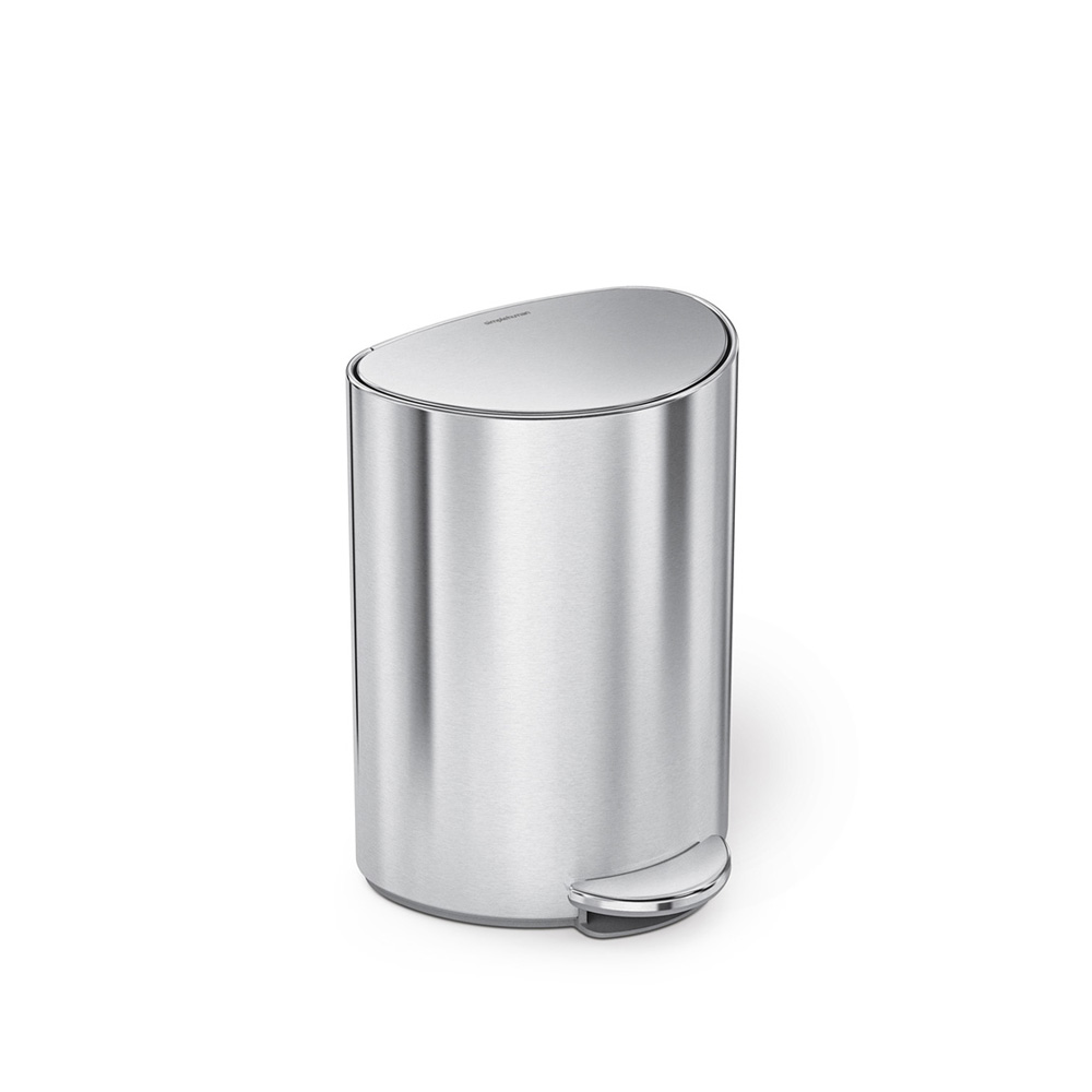  سلة مهملات شبه دائرية مع دواسة، 6 ليتر، سيمبل هيومان 