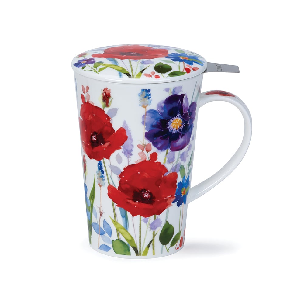 كوب شاي مع مصفاة، أزهار برية، شتلاند، دونون