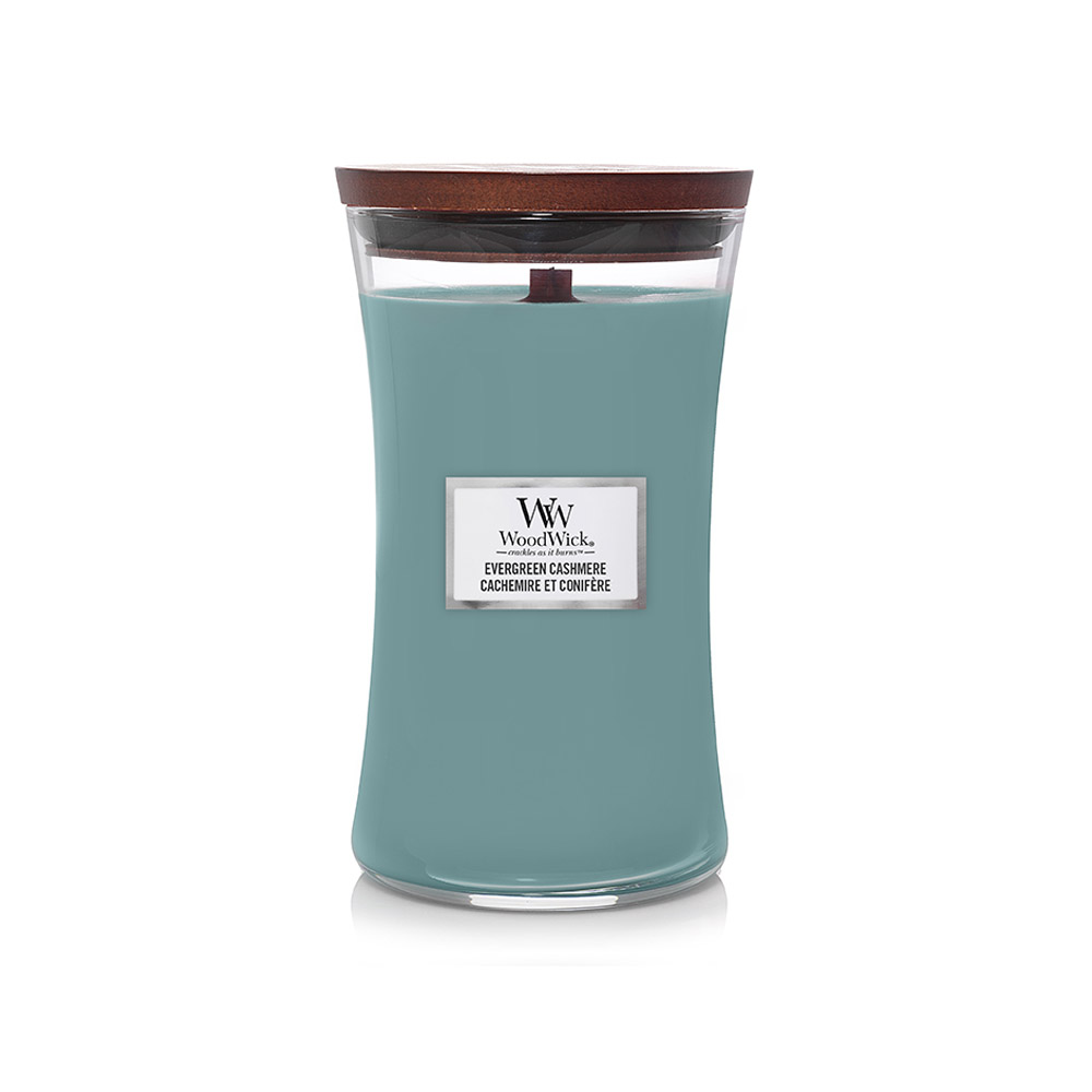 شمعة معطرة، حجم كبير، إيفيرجرين كاشمير، أورجلاس، وودويك 