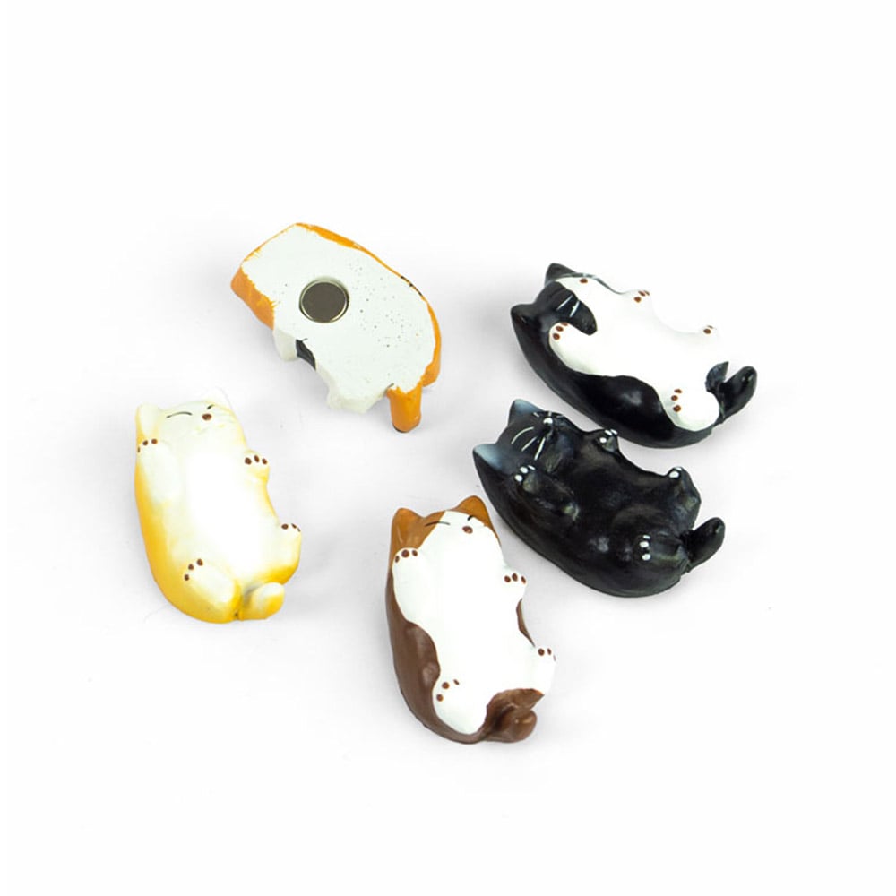 طقم 5 لاصقات مغناطيسية بشكل قطط، تريندفورم