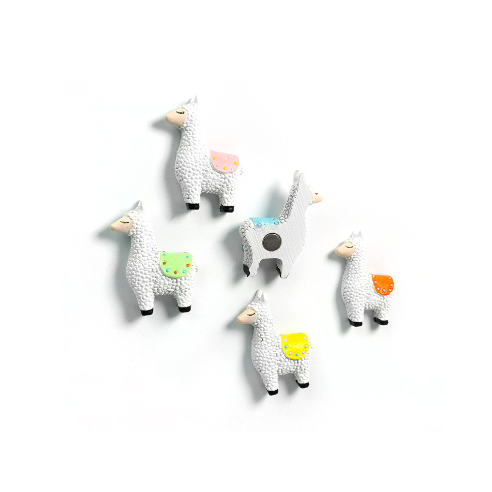 طقم 5 لاصقات مغناطيسية بشكل حيوان اللاما، تريندفورم