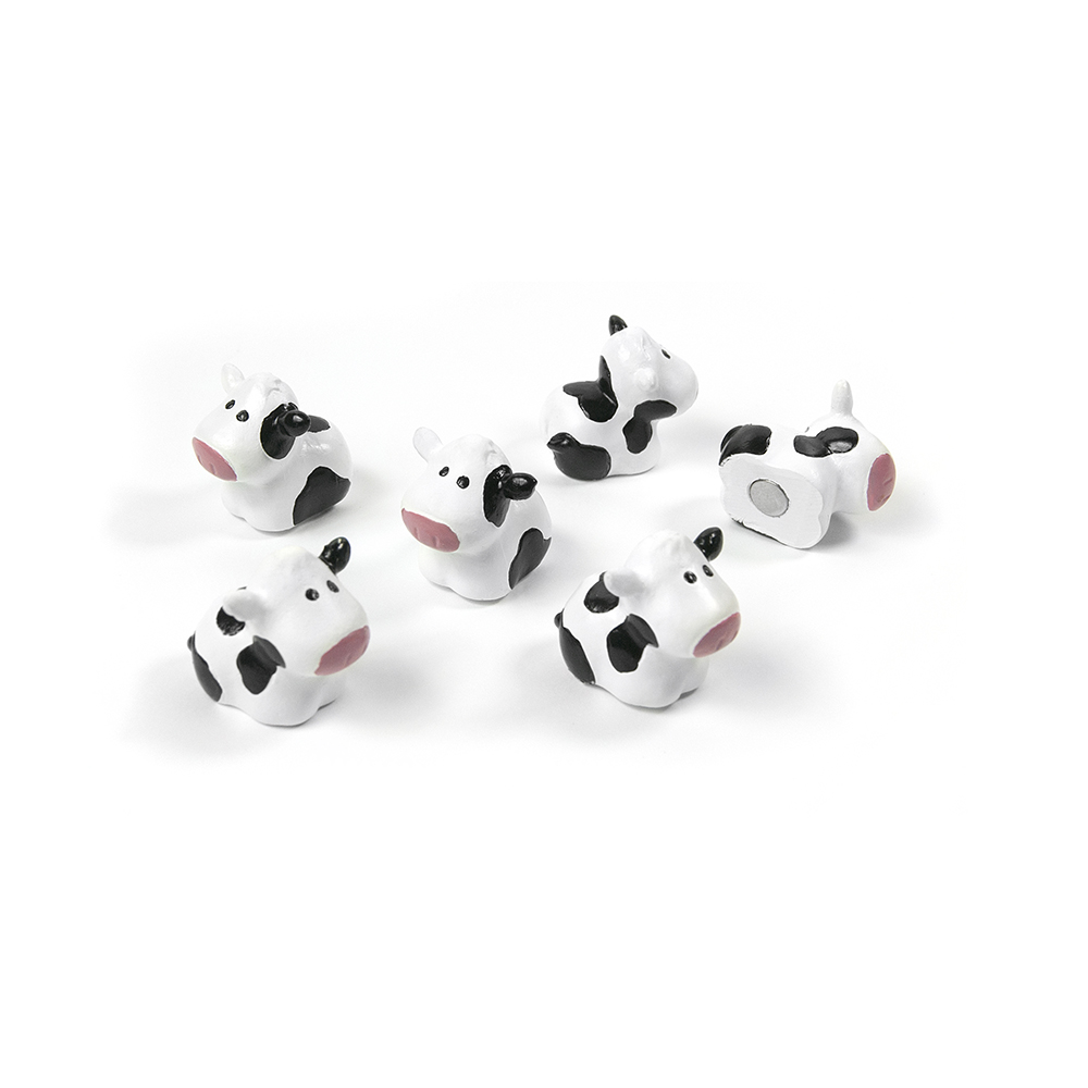 طقم 6 لاصقات مغناطيسية بشكل بقرة، تريندفورم