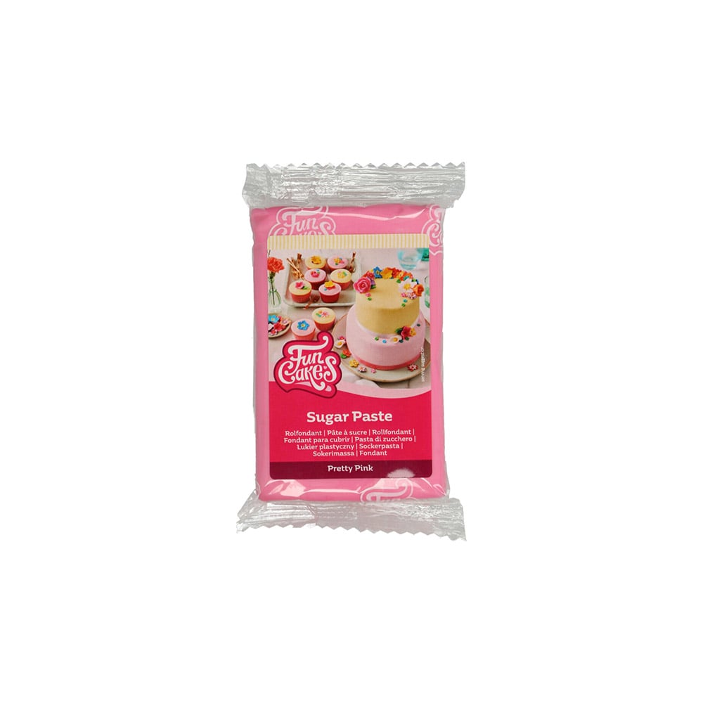 عجينة سكر، زهري، 250 غرام، فان كيكس