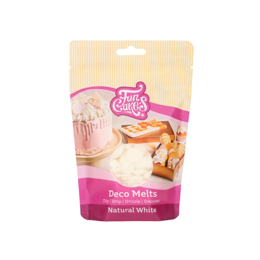 حبيبات حلوى تذويب أبيض طبيعي، 250 غرام، ديكو ميلتس، فان كيكس