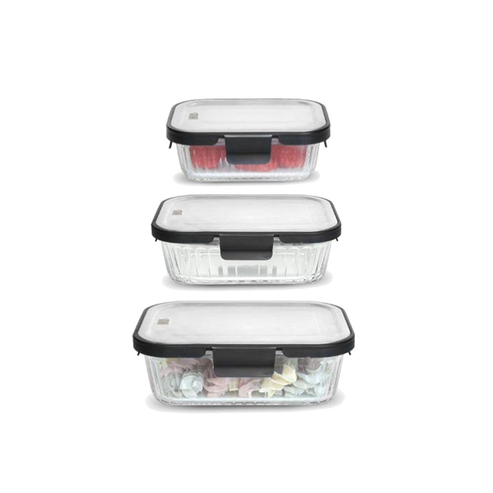 وعاء زجاجي مع غطاء ستانلس ستيل، آيرس