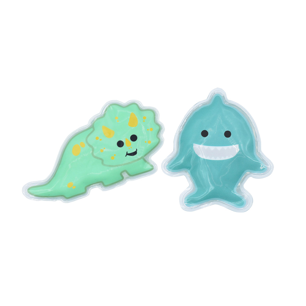 طقم 2 ألواح ثلج جل بتصميم ديناصور وقرش، ميلي