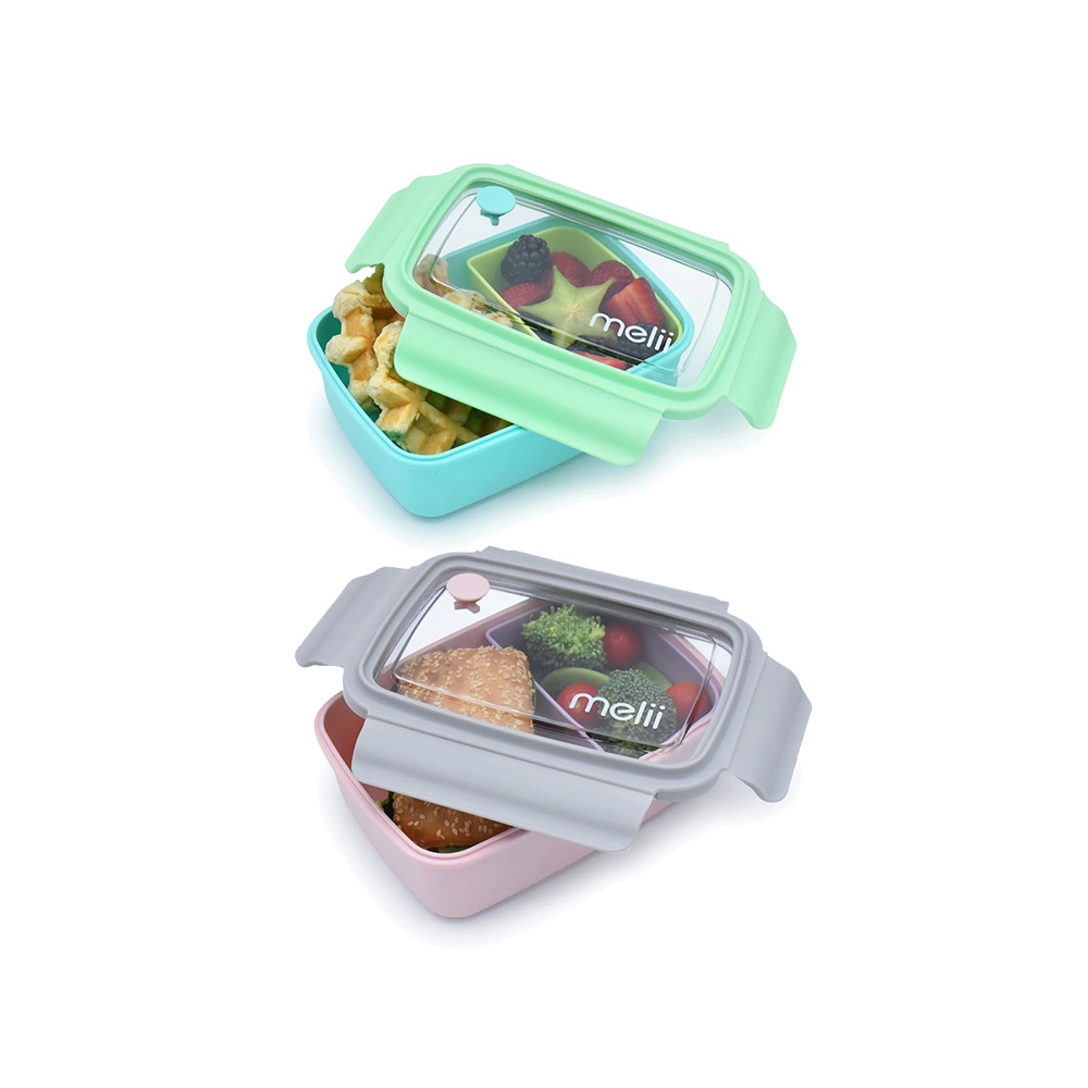 علبة توضيب طعام بينتو بحجيرات قابلة للفك، ميلي 