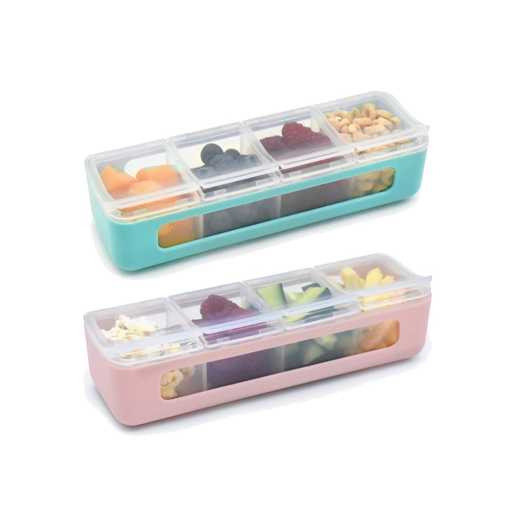 علبة توضيب وجبات خفيفة 4 حجيرات سناكل، ميلي