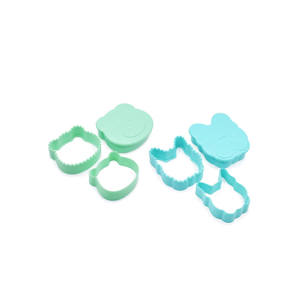 طقم 6 قطاعات ساندويش 3 في 1 بشكل ديناصور وكلب، ميلي