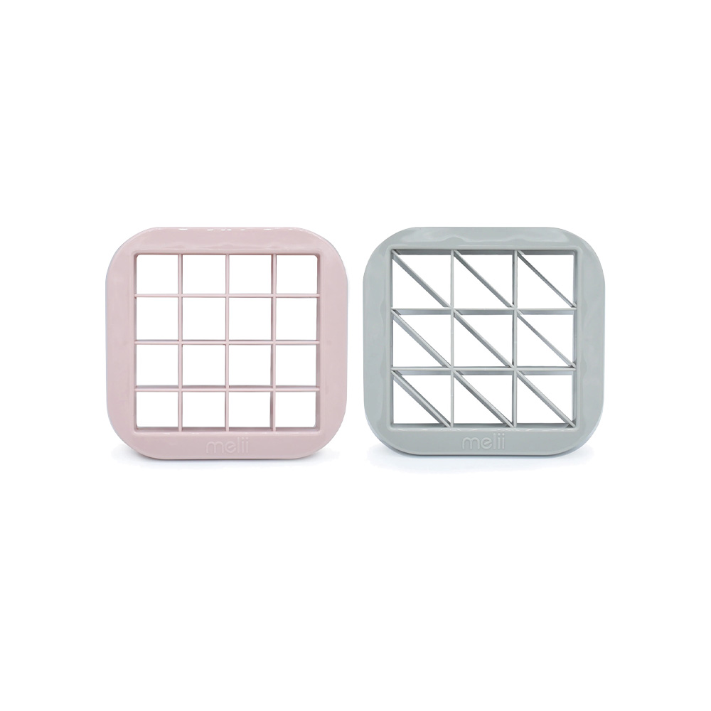 طقم 2 قطاعات ساندويش وطعام، زهري ورمادي، ميلي