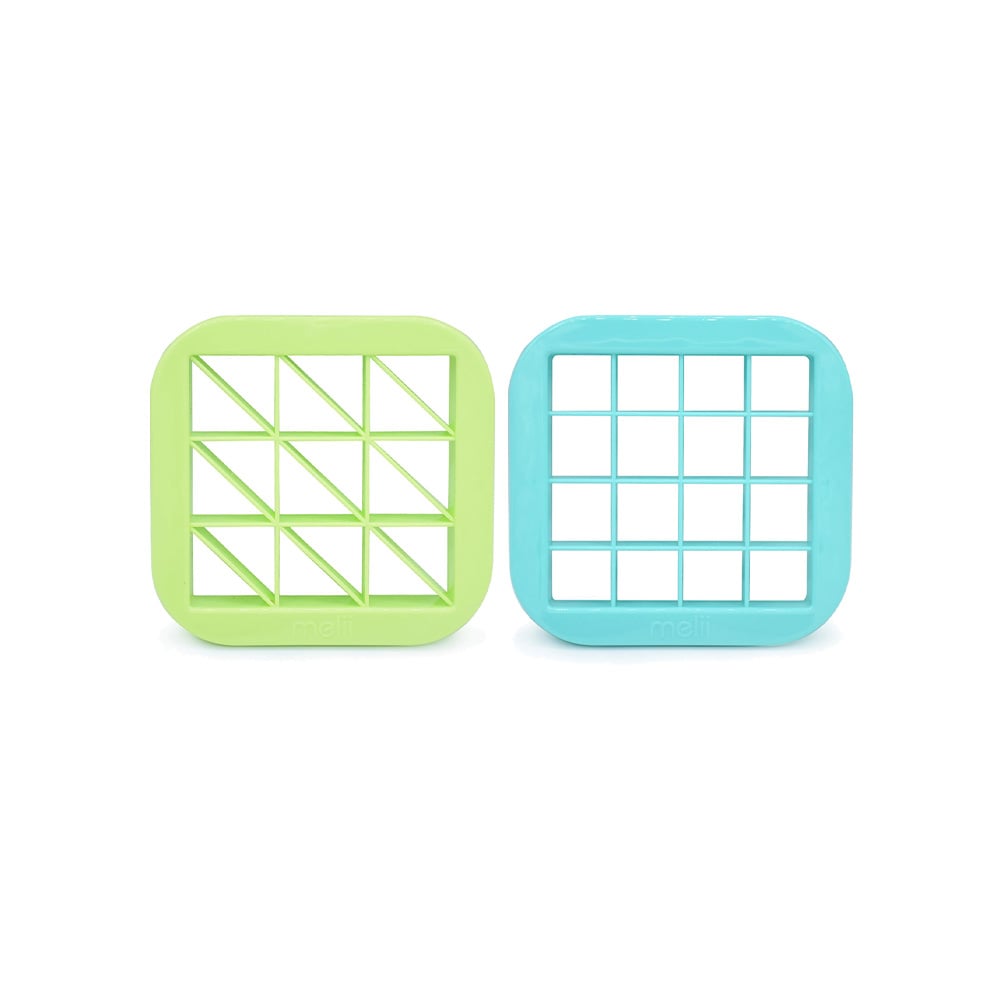 طقم 2 قطاعات ساندويش وطعام، أزرق وأخضر، ميلي