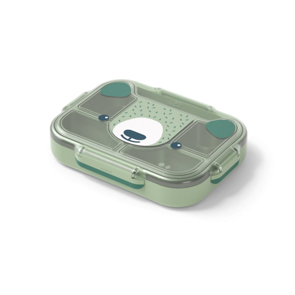 علبة توضيب طعام للأطفال بتصميم دب أخضر، وندر، مونبينتو