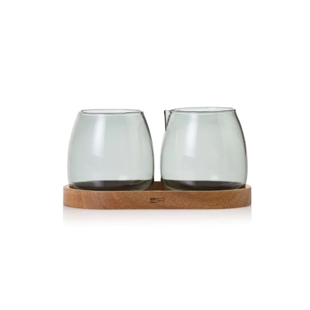 طقم ابريق حليب وسكرية مع صينية، يونا، أدهوك