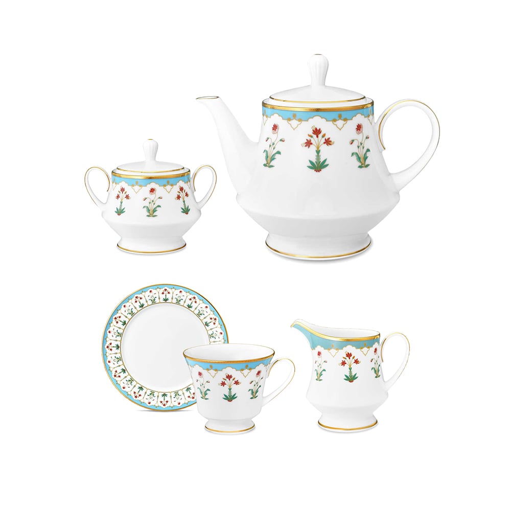 طقم 27 أدوات تقديم شاي، رويال بلوسوم، نوريتاكي