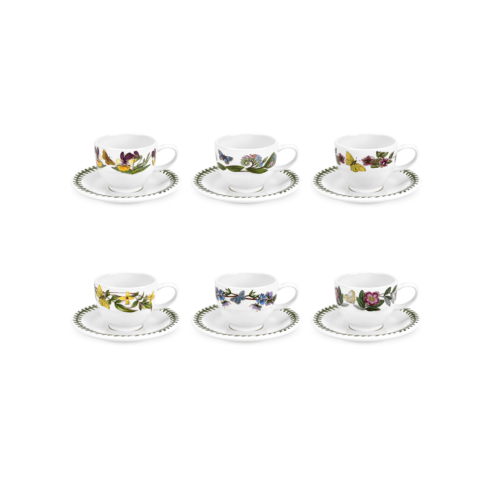 طقم 6 أكواب وأطباق قهوة اسبريسو، بوتانيك جاردن، بورتميريون 