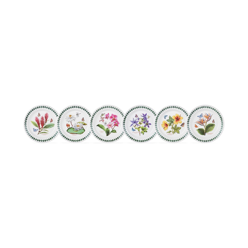 Portmeirion Exotic Botanic Garden Bread and Butter Plates, Set of 6