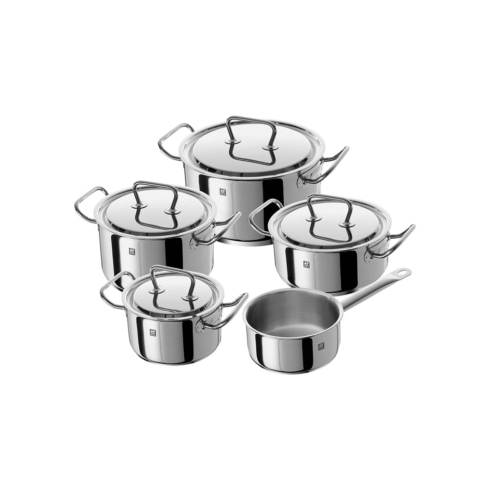 طقم 5 أواني طبخ بلمسة نهائية لامعة، توين كلاسيك، زويلينج