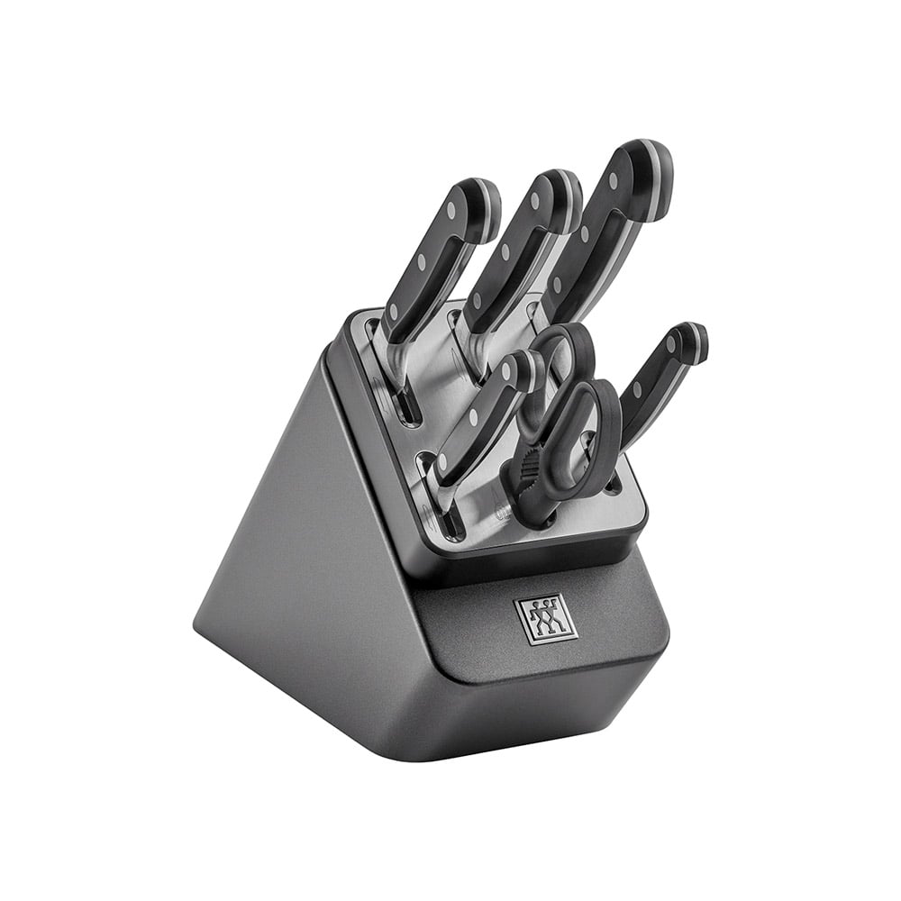 طقم 5 سكاكين مع حاملة مسن ذاتي ومقص، بروفيشونل إس، زويلينج