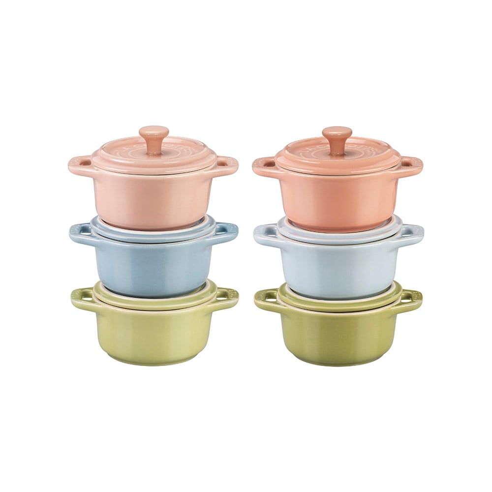 Staub Ceramic Macaron Mini Casseroles, Set of 6
