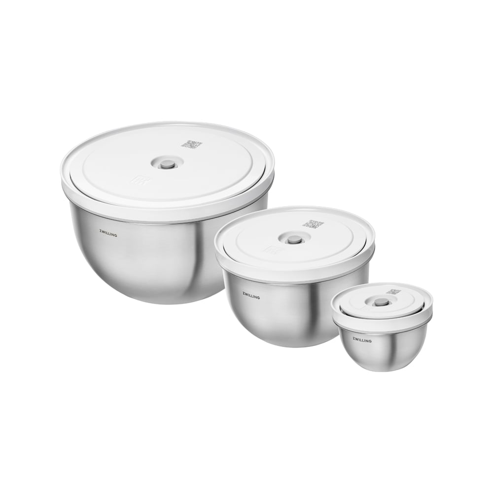 طقم 3 أوعية تفريغ هواء ستانلس ستيل، فريش أند سيف، زويلينج 